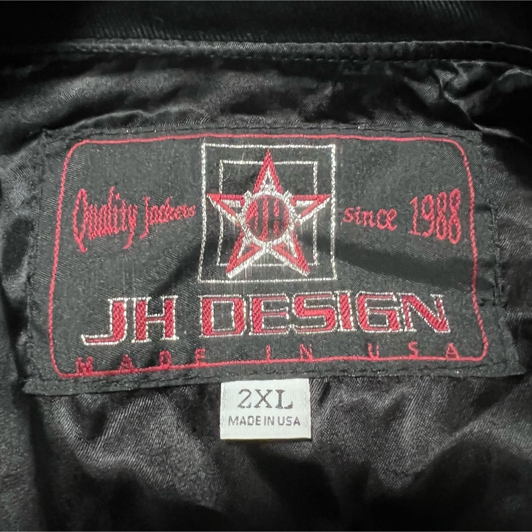 名作★ジェフハミルトン USA製 エムアンドエムズ 刺繍 レーシングジャケット