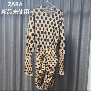 ザラ(ZARA)のZARAドット柄ワンピース(ひざ丈ワンピース)