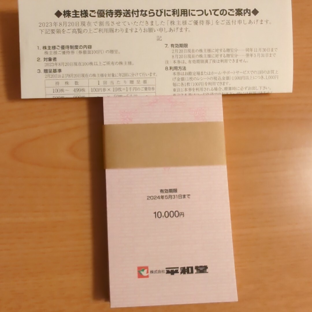 平和堂　株主優待券　50000円分 | フリマアプリ ラクマ