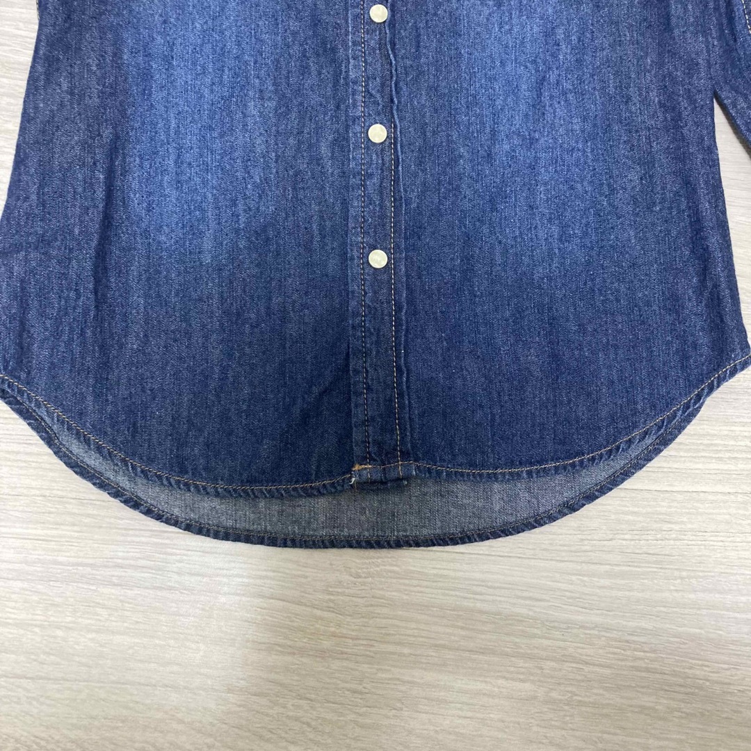 AZUL by moussy(アズールバイマウジー)の【極美品】高見え 素材 アズール デニム ジャケット シャツ レディースのジャケット/アウター(Gジャン/デニムジャケット)の商品写真