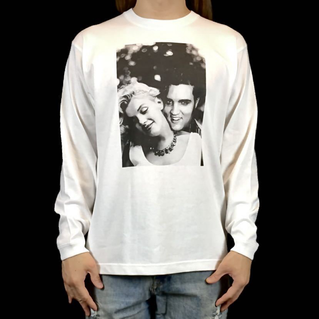 新品 マリリンモンロー プレスリー セクシーブロンド ロカビリー ロンT メンズのトップス(Tシャツ/カットソー(七分/長袖))の商品写真