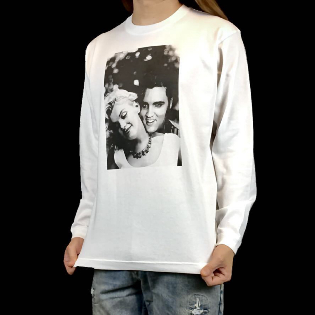 新品 マリリンモンロー プレスリー セクシーブロンド ロカビリー ロンT メンズのトップス(Tシャツ/カットソー(七分/長袖))の商品写真