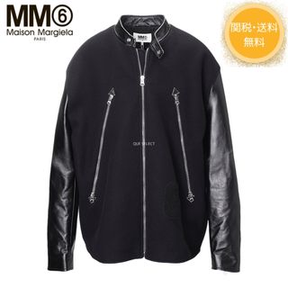 マルタンマルジェラ(Maison Martin Margiela)の人気即完品　22AW MM6 5ZIP LEATHER JACKET (ブルゾン)