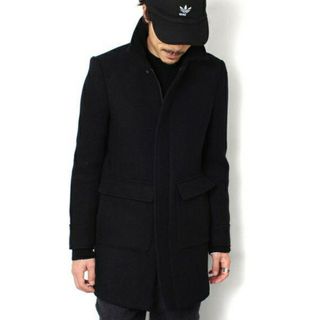 17AW LOOK掲載 ラウンジリザード 二重メルトンステンカラーコート 1