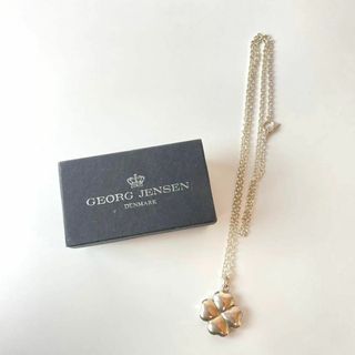 美品◎GEORG JENSEN ジョージジェンセン 1994 レディース ガーネット×925S イヤー ネックレス／ペンダント レッド×シルバー 11.36ｇ