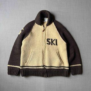 美品 CANADIAN SWEATER カウチンニット スキー柄 カナダ製の通販 by ...