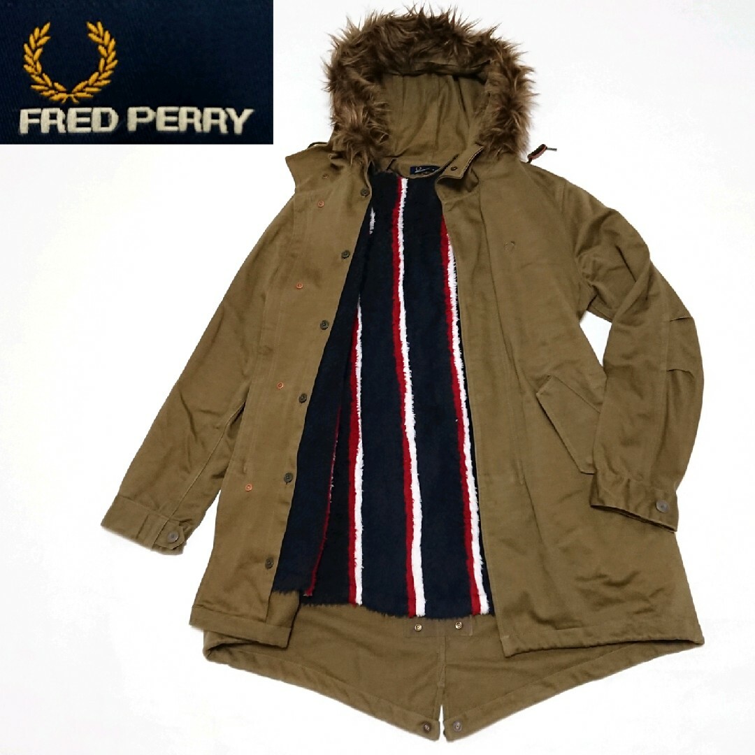 FRED PERRY/フィッシュテール/モッズコート/千鳥柄/Lサイズ