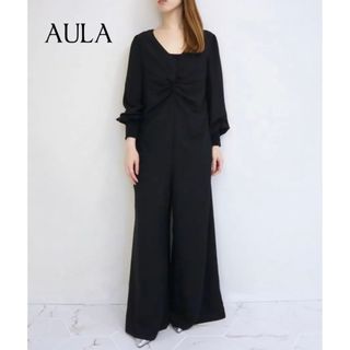 AULA - 【美品・定価2.9万】 アウラ ハイウエストフリンジデニムパンツ