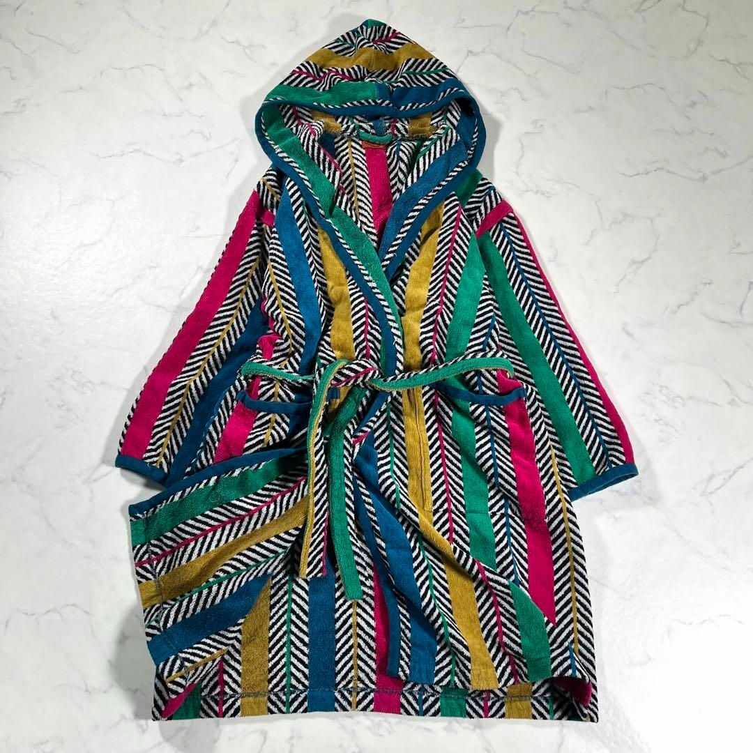 あすつく】 【極美品】MISSONI ミッソーニ パイルロングガウンコート