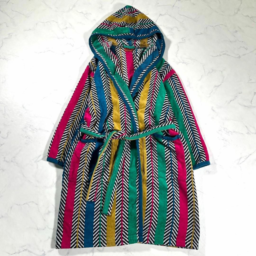 あすつく】 【極美品】MISSONI ミッソーニ パイルロングガウンコート