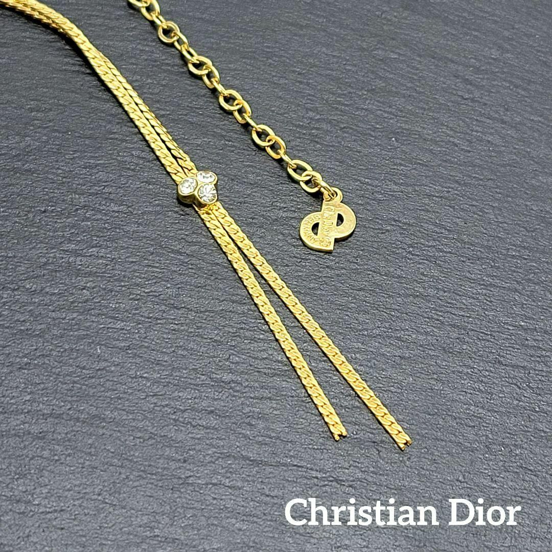 美品】Christian Dior ネックレス ループタイ風 ゴールド 通販の - www