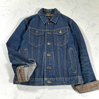 バーバリーブラックレーベル(BURBERRY BLACK LABEL)の【美品】バーバリーブラックレーベル ノバチェック裏地 デニムジャケット　Gジャン(Gジャン/デニムジャケット)