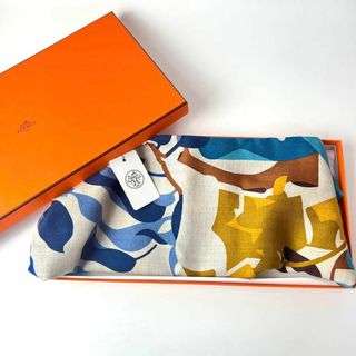 エルメス(Hermes)の新品 タグ有 エルメス HERMES レクタングル エシャルプ カシミヤ シルク(バンダナ/スカーフ)