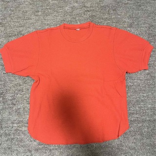 ユニクロ(UNIQLO)のUNIQLO  ユニクロ　赤　リブ　Tシャツ(Tシャツ(半袖/袖なし))
