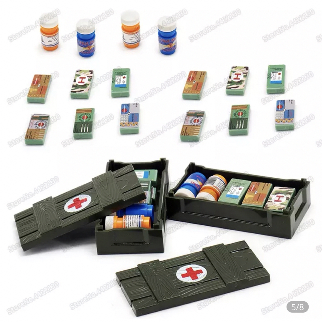‪꒰新品꒱‬ミニチュア 応急処置グッズ 薬  救急箱♡ リーメント ハンドメイドのおもちゃ(ミニチュア)の商品写真