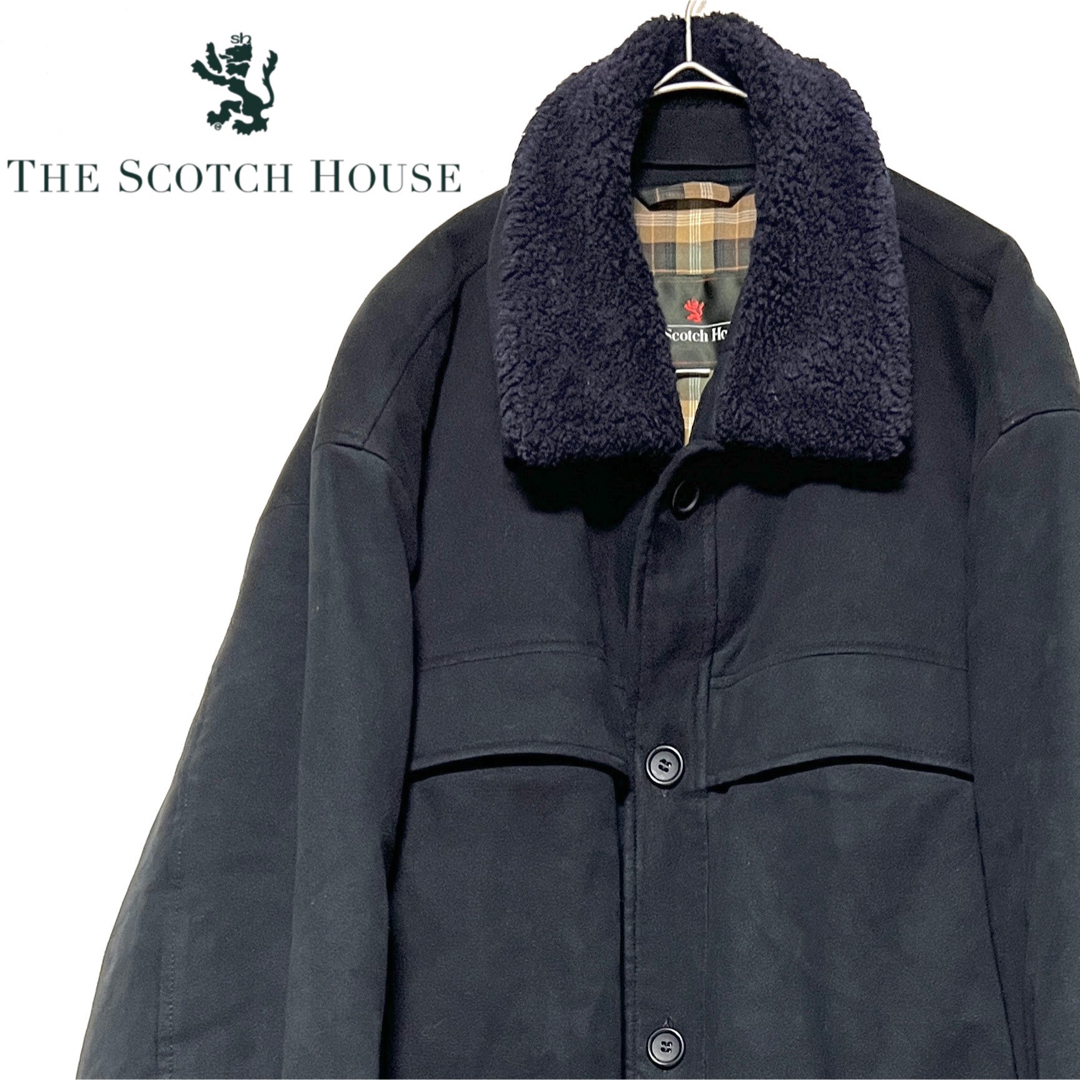 THE SCOTCH HOUSE - The Scotch House 中綿入りコート 襟ボア