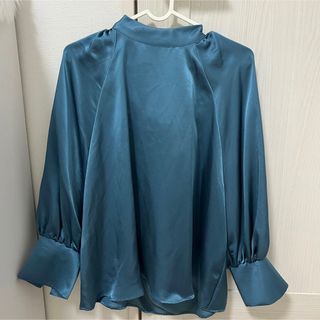 【美品】ZARA ベロア素材 ビンテージ風 ベルスリーブブラウス