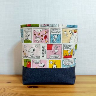 ハンドメイド SNOOPY スヌーピー柄 お弁当袋(ランチボックス巾着)