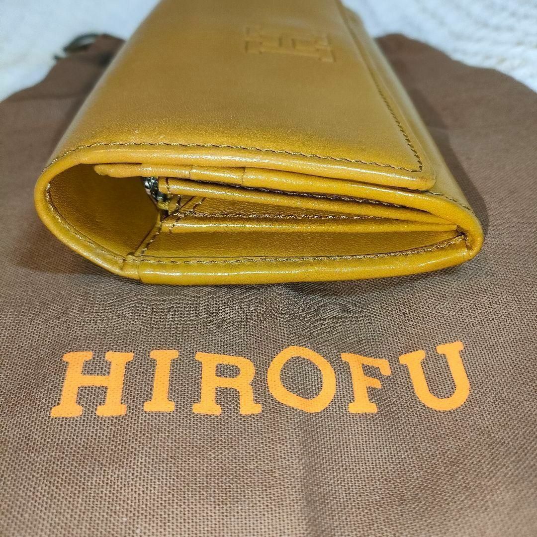 ヒロフ 長財布 イエロー 本革 レザー HIROFU 財布 黄色 美品✨定価5万