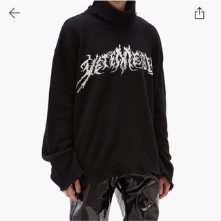 ヴェトモン(VETEMENTS)のvetements ロゴニット S(ニット/セーター)