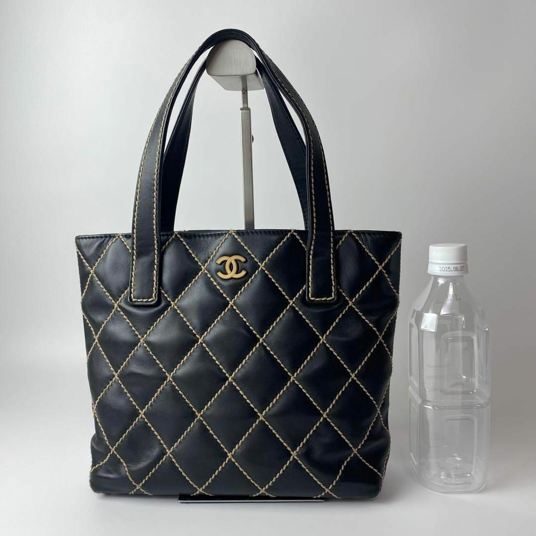 CHANEL - 美品 シャネル CHANEL ワイルドステッチトートバッグ ココ ...