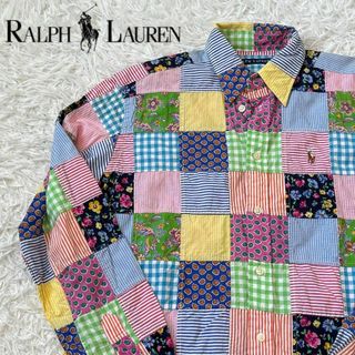 ラルフローレン(Ralph Lauren)のラルフローレン　パッチワーク　花柄　クレイジーパターン　シャツ　大きめ　ポロ(シャツ/ブラウス(長袖/七分))