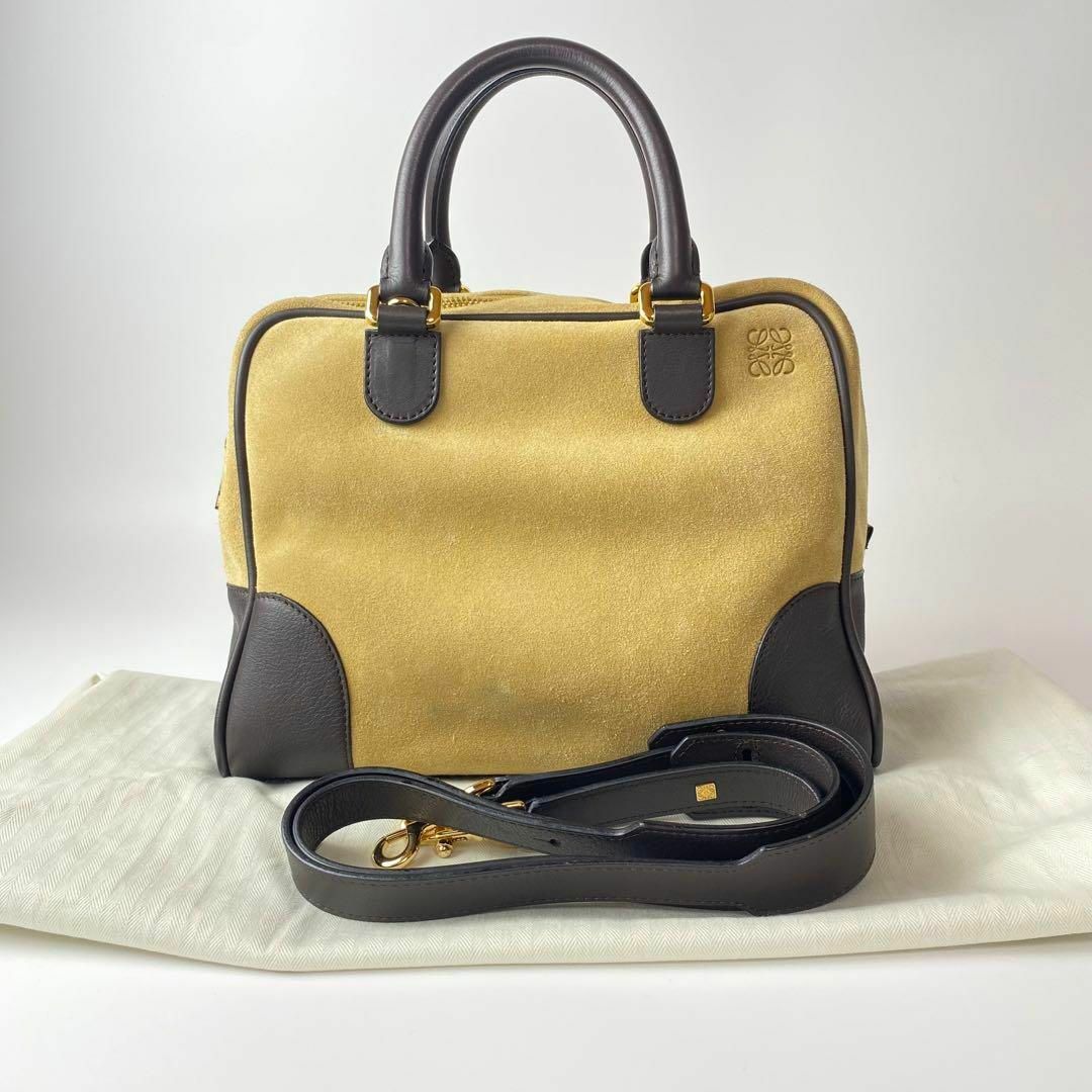 AYの全商品美品 ロエベ LOEWE アマソナ スエード 2way ショルダー ハンドバッグ