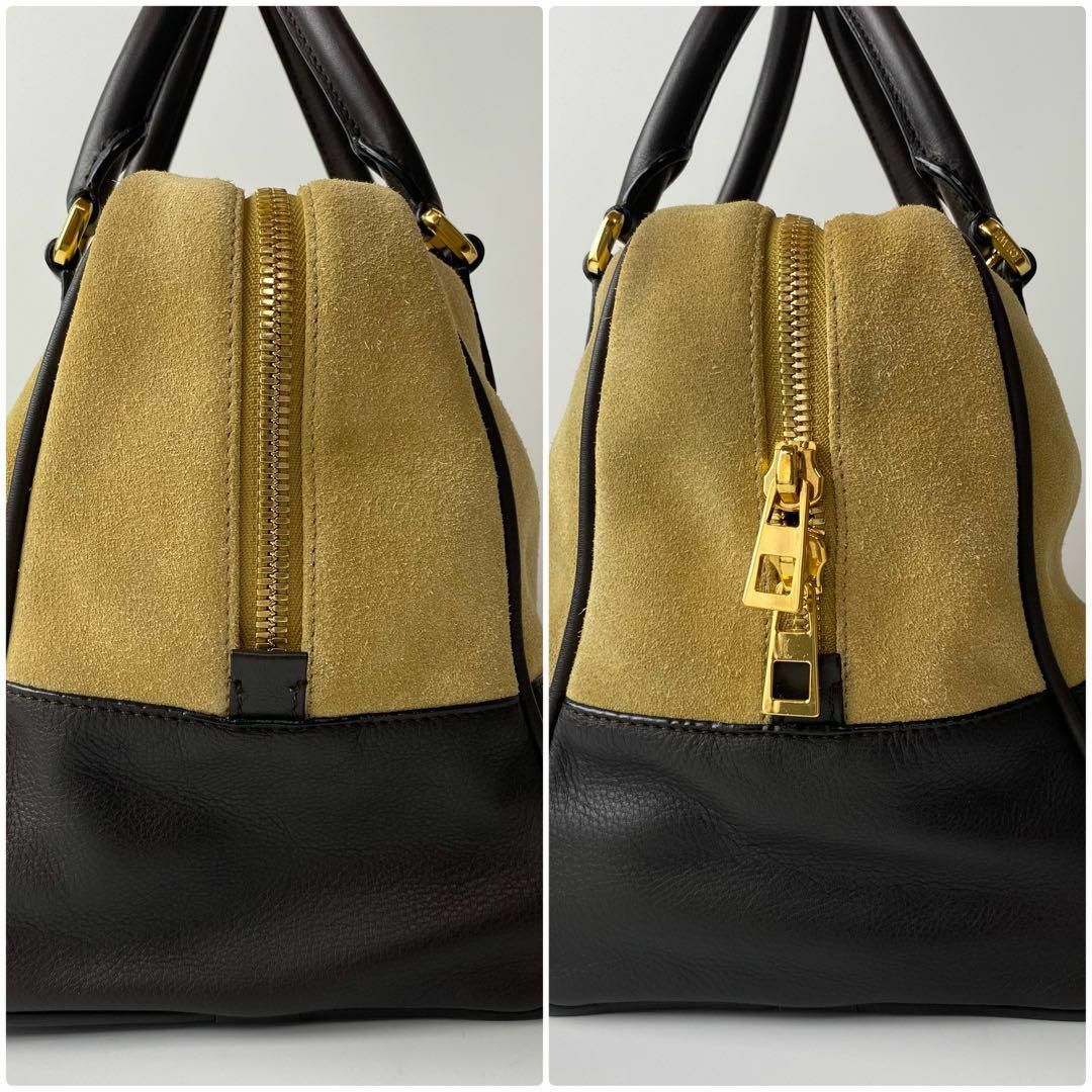 美品 ロエベ LOEWE アマソナ スエード 2way ショルダー ハンドバッグ