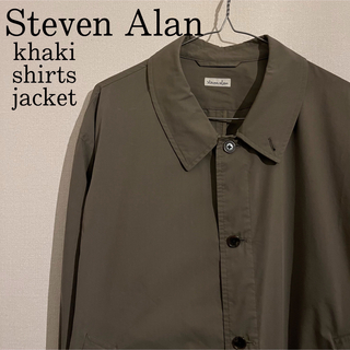 スティーブンアラン(steven alan)のSteven Alan カーキ ボックスシルエット シャツ ジャケット(シャツ)