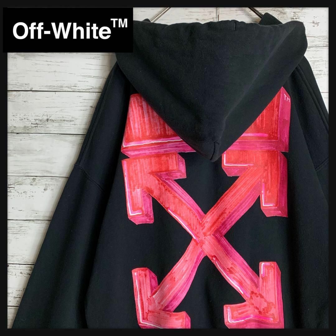 【鑑定済正規品】off-White パーカー　クロスアロー　希少　入手困難 | フリマアプリ ラクマ