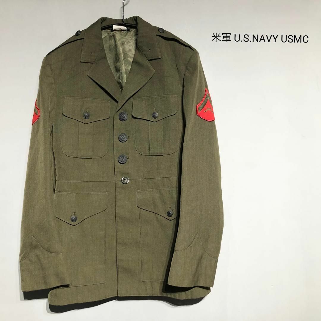 商品名 米軍実物 U.S.NAVY USMC ミリタリージャケット アウター オリーブ