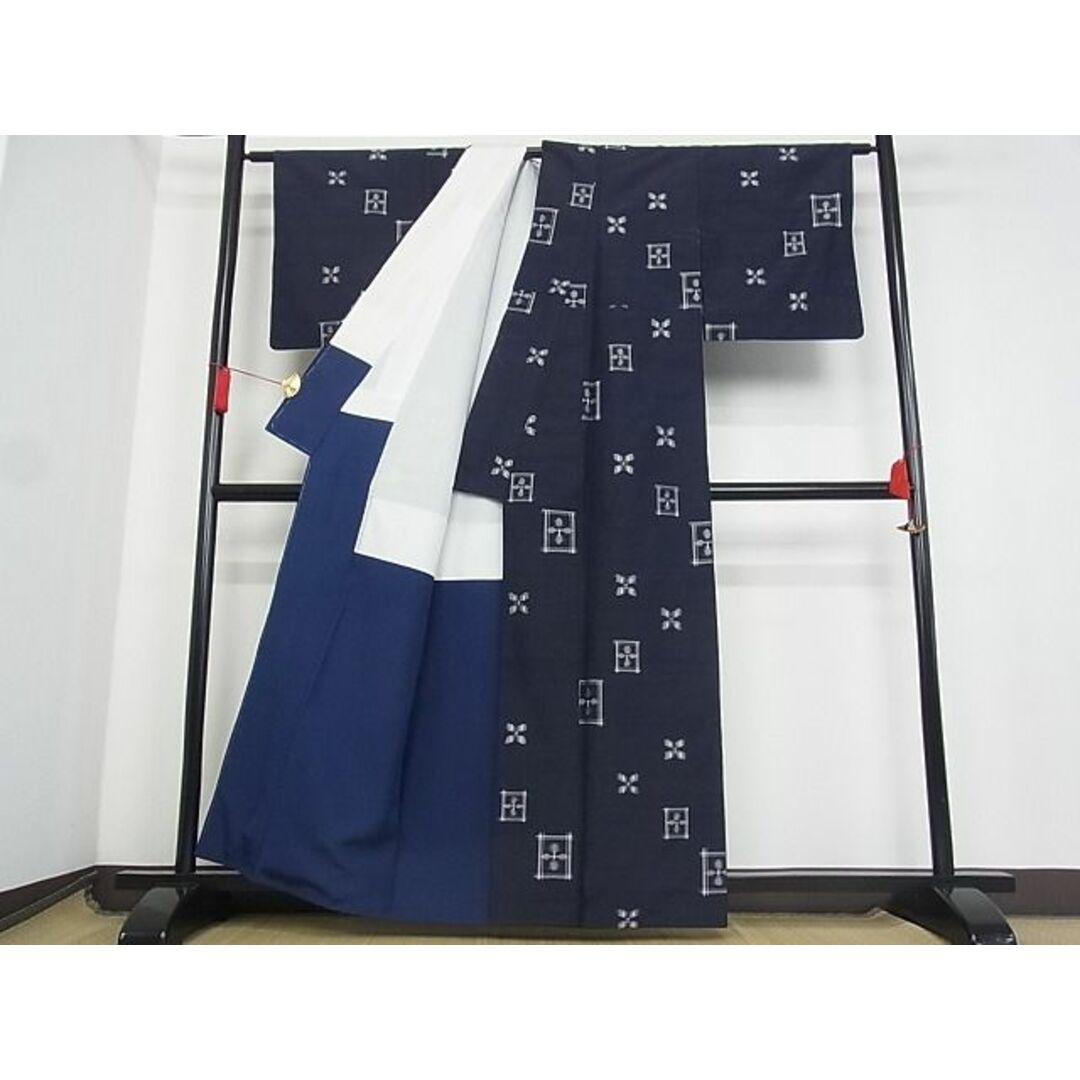 平和屋-こころ店■上質な紬 舞蝶文 着丈159cm 裄丈65cm 正絹 逸品 未使用 B-wt9190