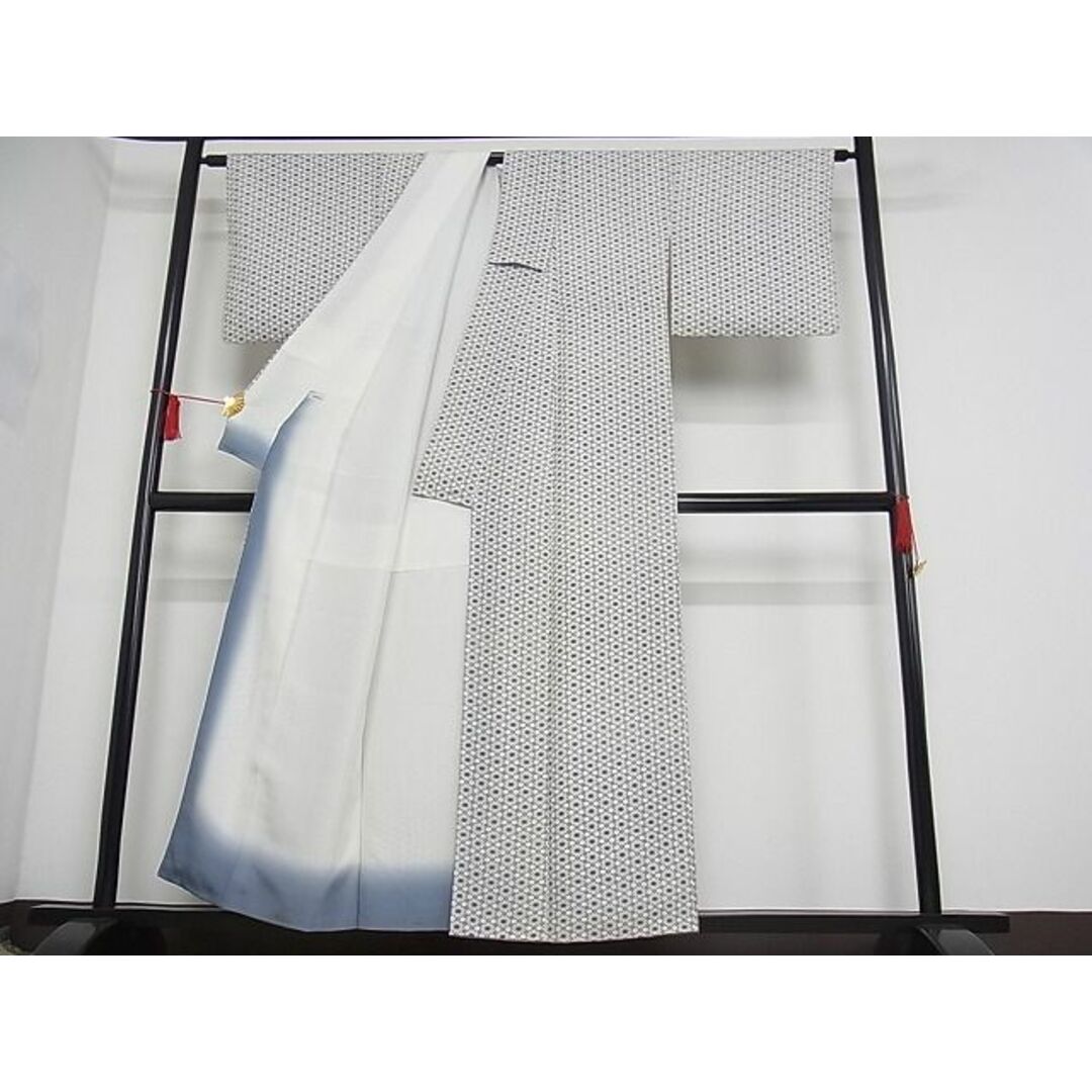 平和屋-こころ店■上質な小紋 飛鳥花文 着丈159cm 裄丈65cm 正絹 逸品 未使用 B-ph6835