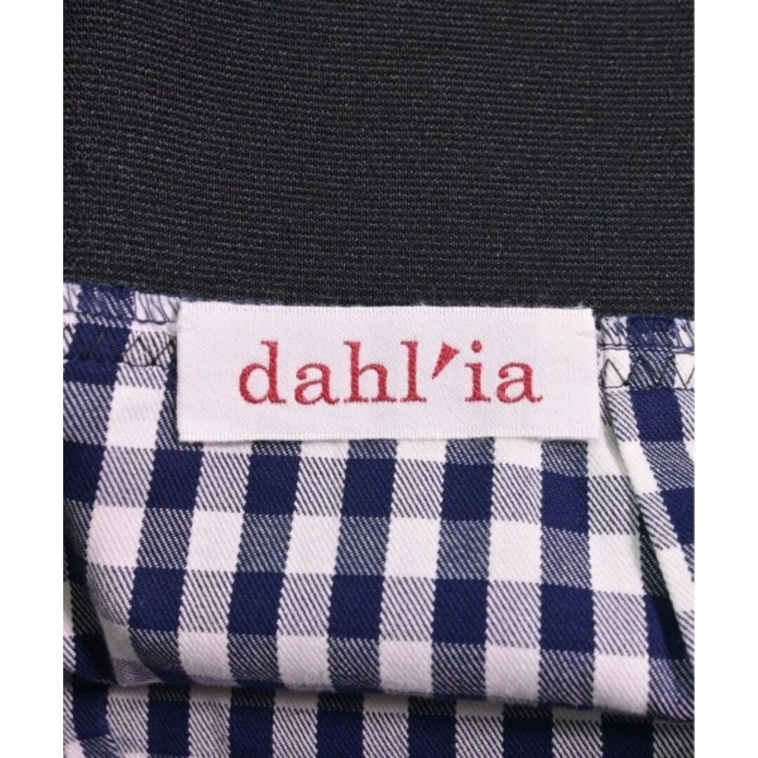 Dahl'ia ダリア ロング・マキシ丈スカート S 青x白(チェック) 【古着