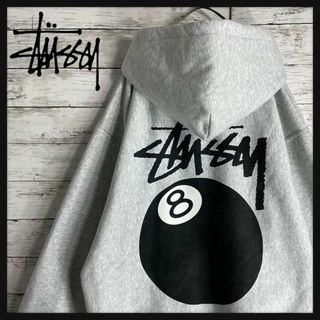 ステューシー(STUSSY)の【希少XLサイズ】ステューシー　パーカー　8ボール　美品　希少デザイン　入手困難(パーカー)