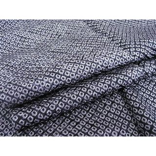 平和屋-こころ店■上質な小紋 紬地 切嵌鹿の子文 着丈164.5cm 裄丈63cm 正絹 逸品 未使用 A-ja4387