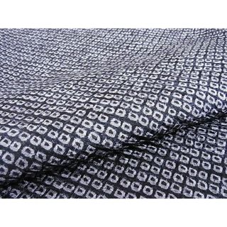 平和屋-こころ店■上質な小紋 紬地 切嵌鹿の子文 着丈164.5cm 裄丈63cm 正絹 逸品 未使用 A-ja4387