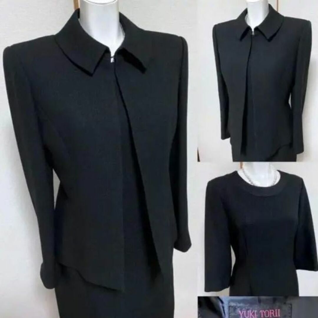 ☆当日発送可能【美品】ユキトリイ 高級喪服礼服 ワンピーススーツ□の