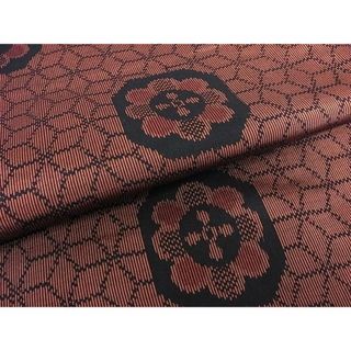 平和屋-こころ店■上質な紬 亀甲文 着丈157cm 裄丈63cm 正絹 逸品 未使用 B-oa5990