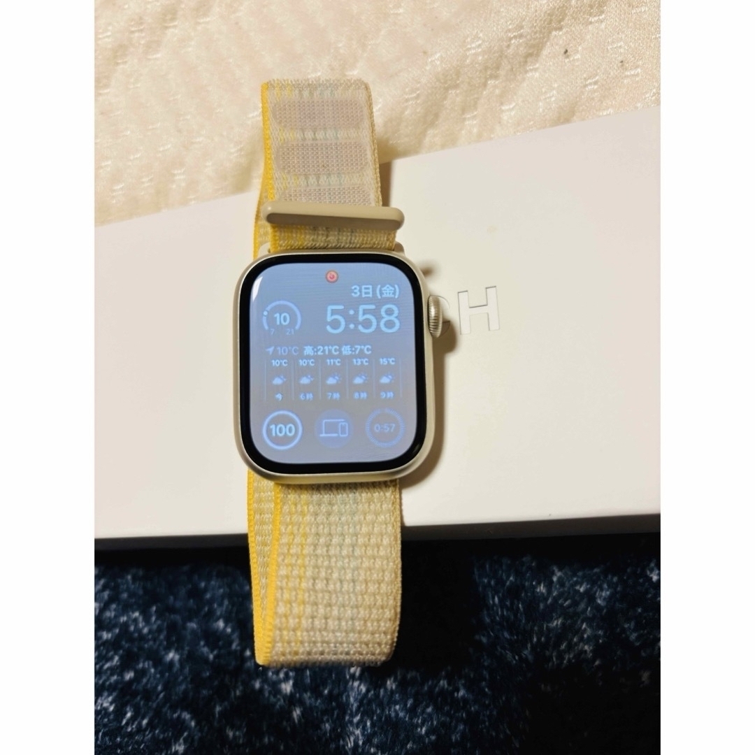 メンズApple Watch Series8 41mm GPSモデル　スターライト