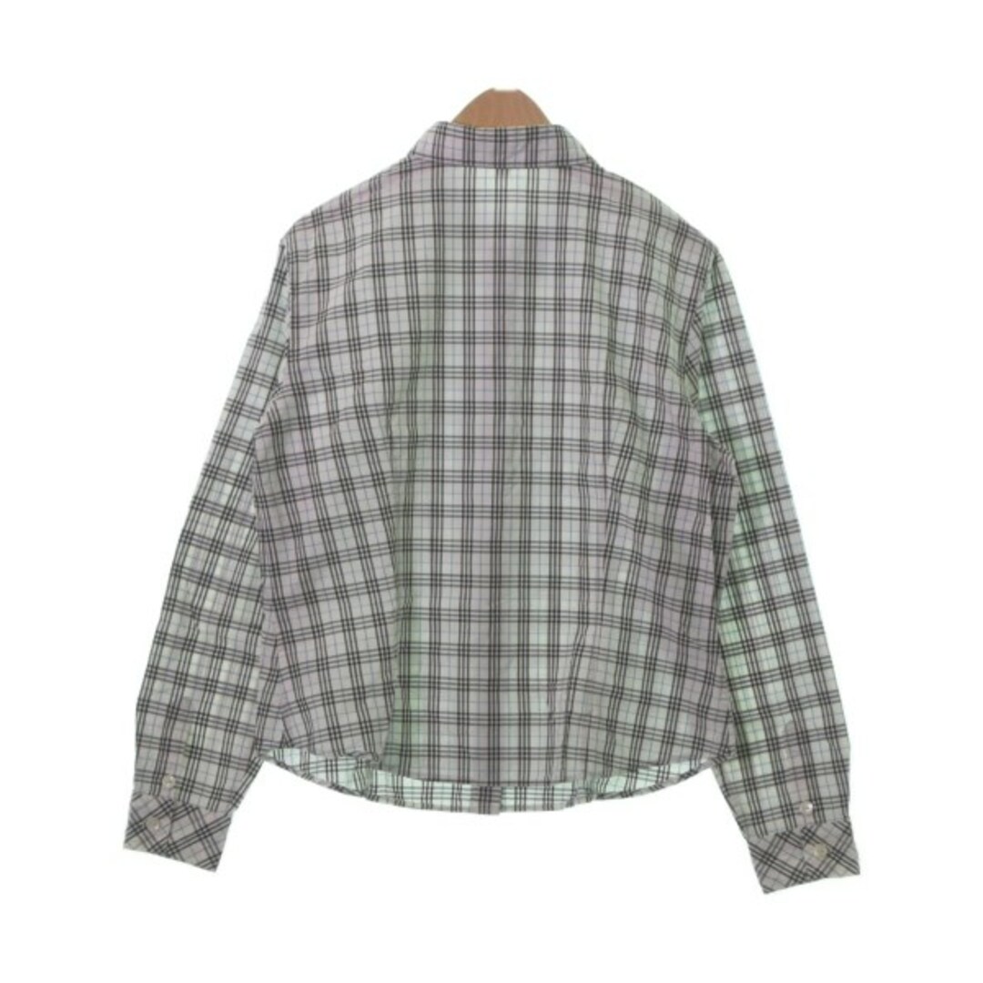 BURBERRY(バーバリー)のBURBERRY バーバリー シャツ 160 白x黒x水色(チェック) 【古着】【中古】 キッズ/ベビー/マタニティのキッズ服女の子用(90cm~)(ブラウス)の商品写真