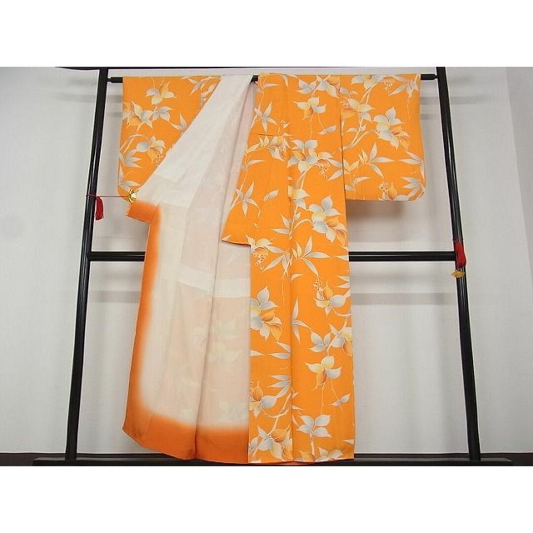 平和屋-こころ店□上質な小紋 南天文 着丈150.5cm 裄丈62.5cm 正絹 ...