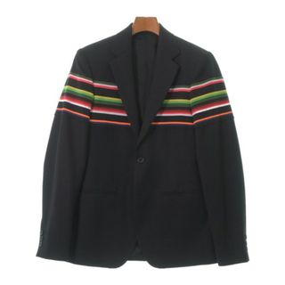 ラフシモンズ(RAF SIMONS)のRAF SIMONS ジャケット 46(M位) 黒xピンクx黄緑等(ボーダー) 【古着】【中古】(その他)