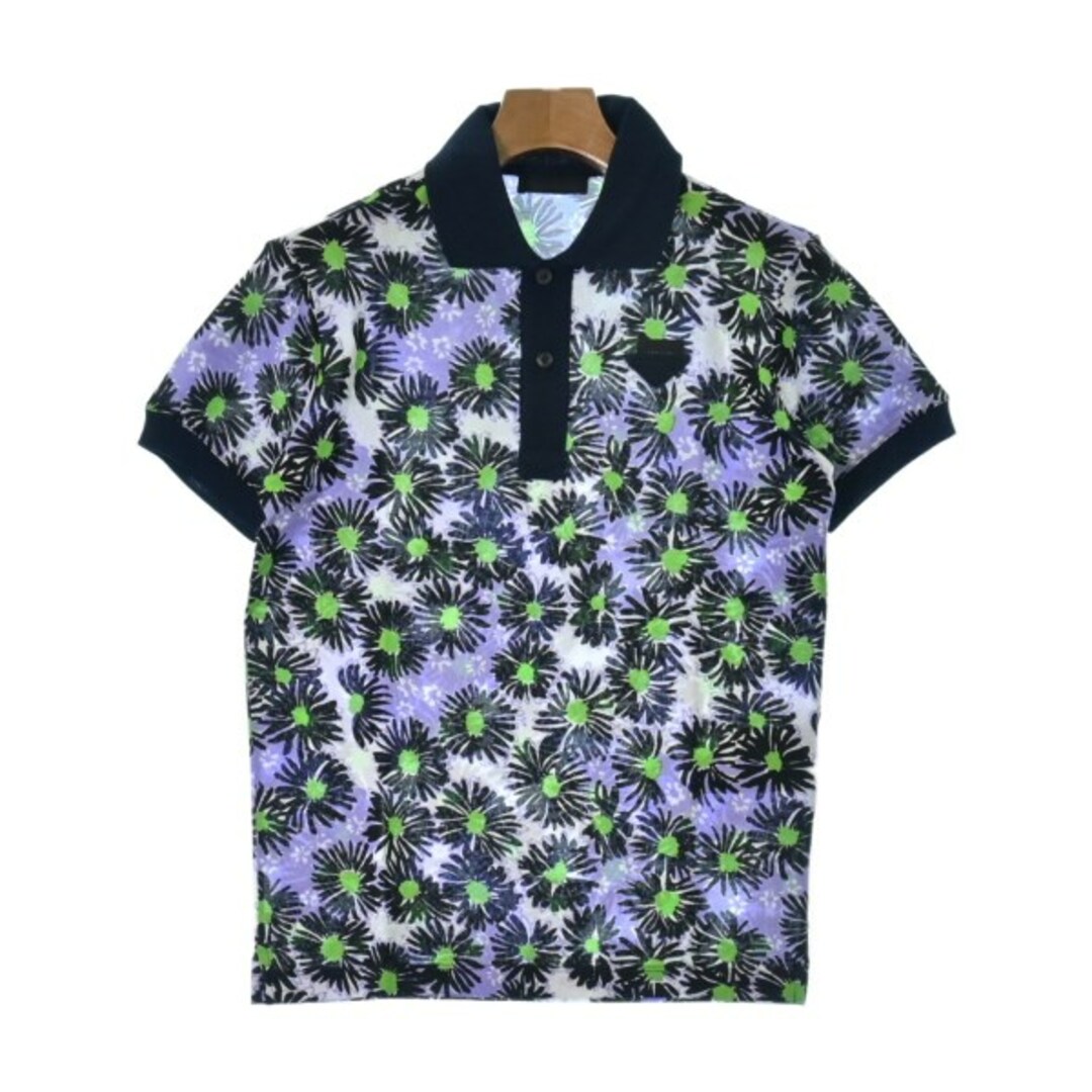 PRADA プラダ Tシャツ・カットソー S 黒x白x紫等(花柄)