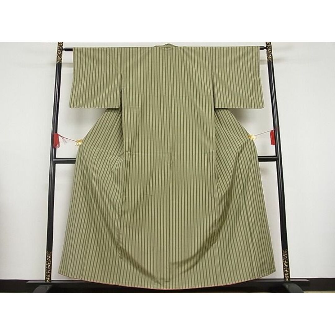 平和屋-こころ店■上質な紬 樹林文 着丈155cm 裄丈64.5cm 正絹 逸品 B-dk4961