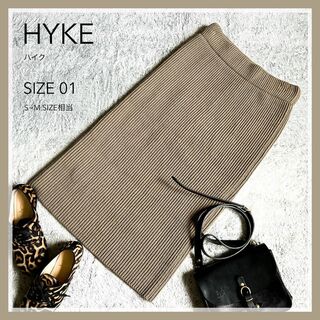 HYKE - hyke リブニットスカート ブラック1 美品の通販 by haluhalu's ...