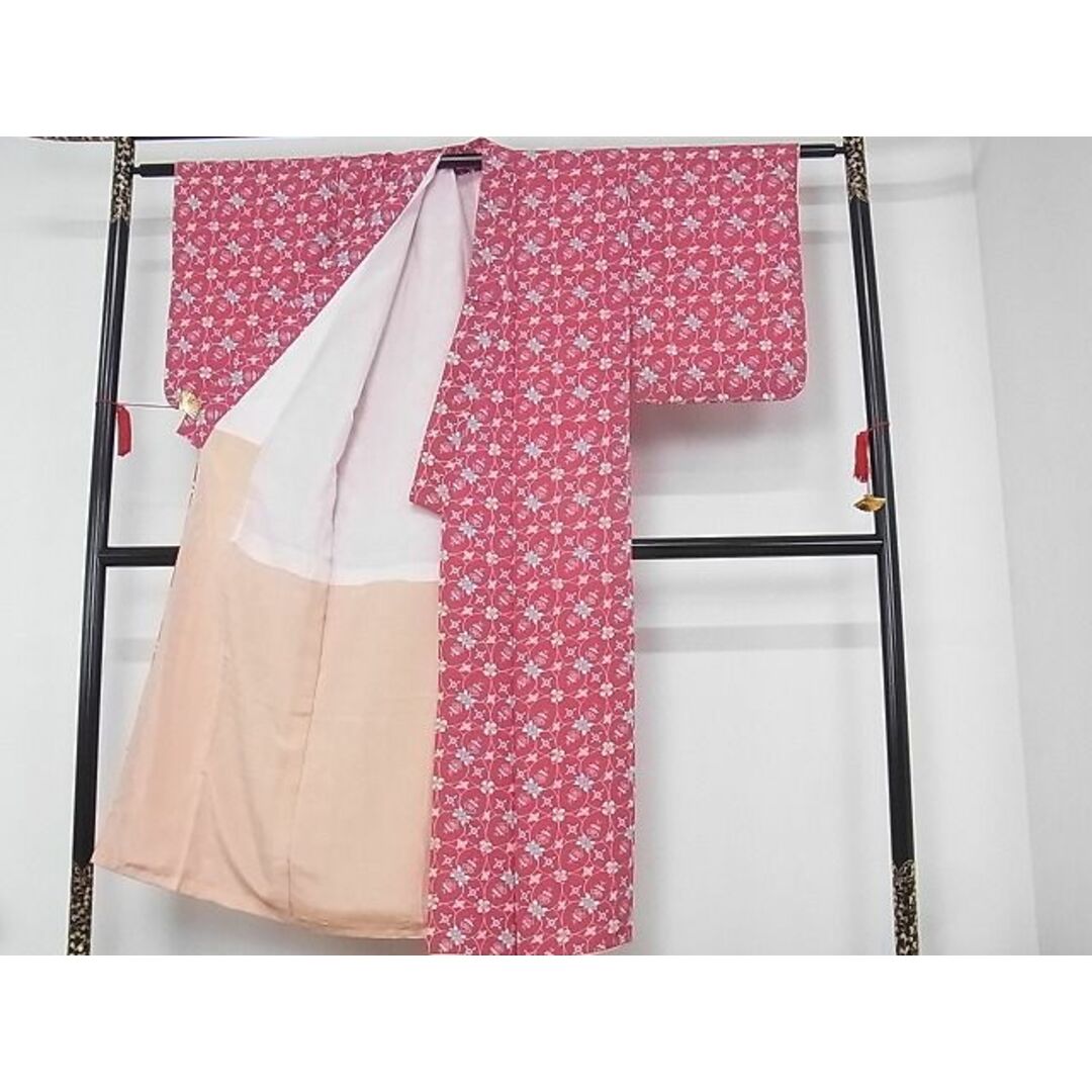 平和屋-こころ店■上質な小紋 花尽くし 着丈141cm 裄丈62cm 正絹 逸品 A-cs5355 平和屋-こころ店■上質な小紋 作家物 花間道 着丈156cm 裄丈61.5cm 正絹 逸品 B-ag4013