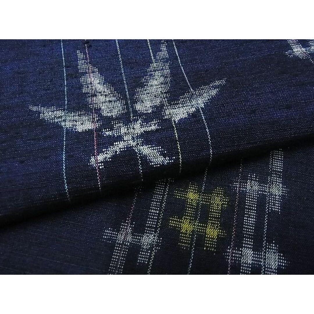 平和屋-こころ店■上質な紬 単衣 草花間道 井桁絣 着丈156.5cm 裄丈61.5cm 正絹 逸品 B-zg6290 平和屋-こころ店■上質な紬 井桁 着丈164.5cm 裄丈63.5cm 正絹 逸品 A-ja4246