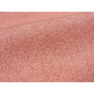 平和屋-こころ店■上質な色無地 光琳菊地紋 牡丹色 着丈156cm 裄丈61.5cm 正絹 逸品 A-ja4286