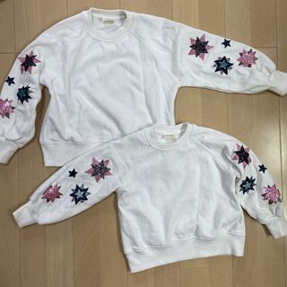 ザラキッズ(ZARA KIDS)のZARA Girls 裏起毛トレーナー　セット　122  110(その他)